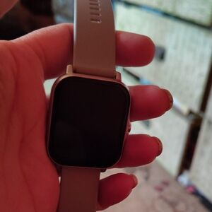 Smartwatch with Beige Strap